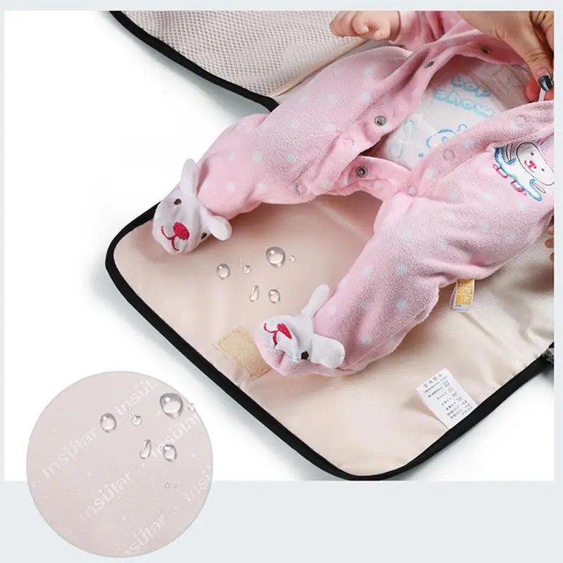 Diaper Changer Travel Bag Waterproof Folding Diaper Organizer Bag Lightweight Changing Mat For Parks Shopping Malls Restaurants 250515