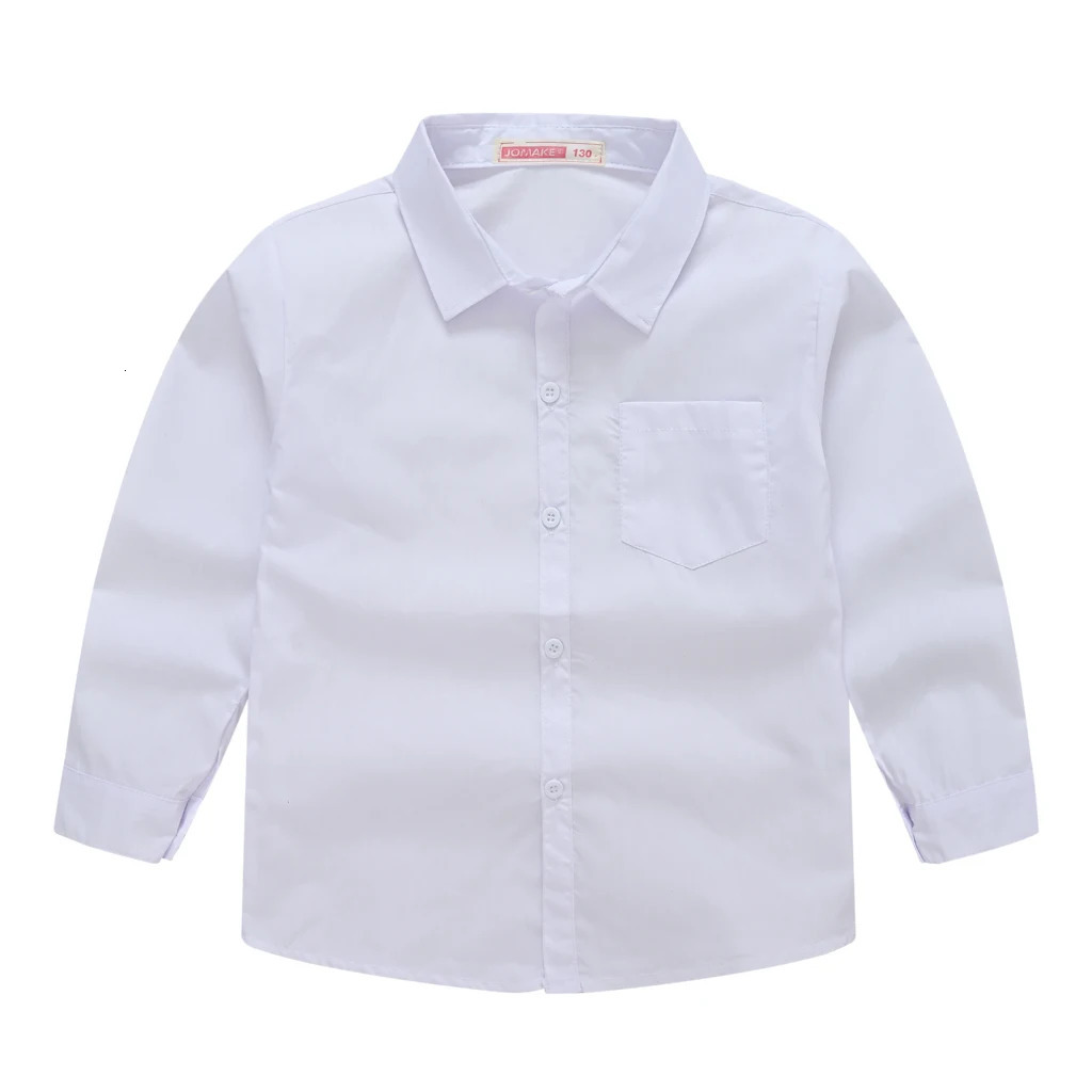 Childrens shirt in the spring and autumn boys and girls suit collar shirt Childrens pure color long sleeve shirt 250515