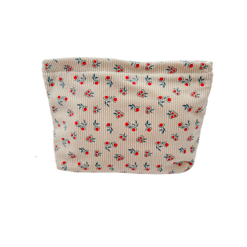 Corduroy Ins Style, Large Capacity Lipstick and Skincare Storage Bag. in Hand with Makeup Bag as a Gift