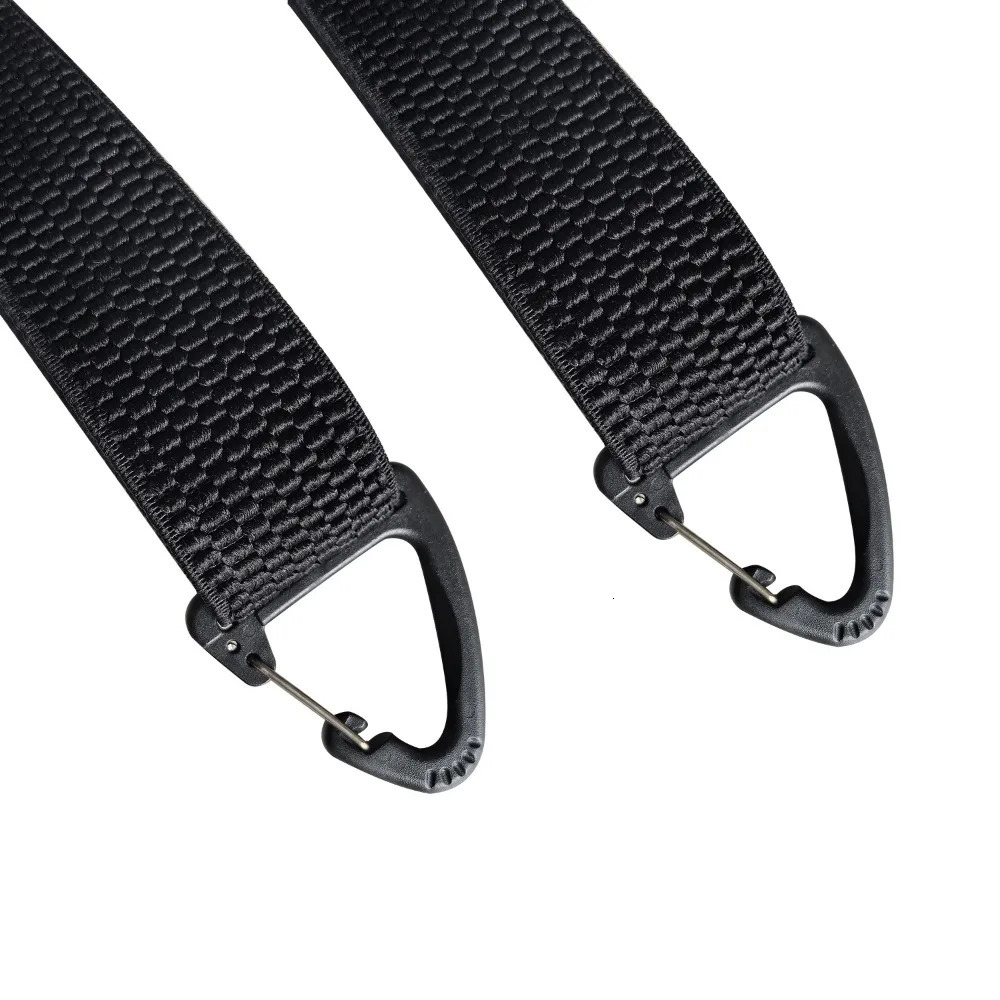 Heavy Duty Suspenders for Men Work Biker Outdoor 3.8cm Wide X-Back with 4 Snap Hook Adjustable Elastic Trouser Braces Strap Belt 250515