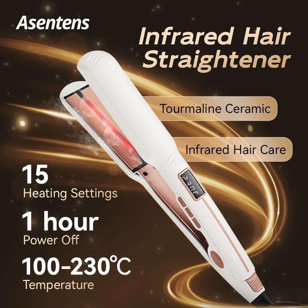 Ceramic flat iron straightener Rapid heat comb LCD Display Professional Hair Styling Tools curler Infrared Smooth hair care