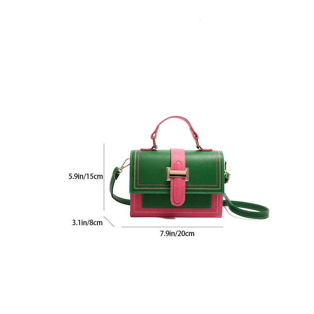 Trendy And Fashionable For Women, Versatile Temperament, Color Matching Bag, Large Capacity, Daily Wear, Women's Portable Shoulder Crossbody Bag
