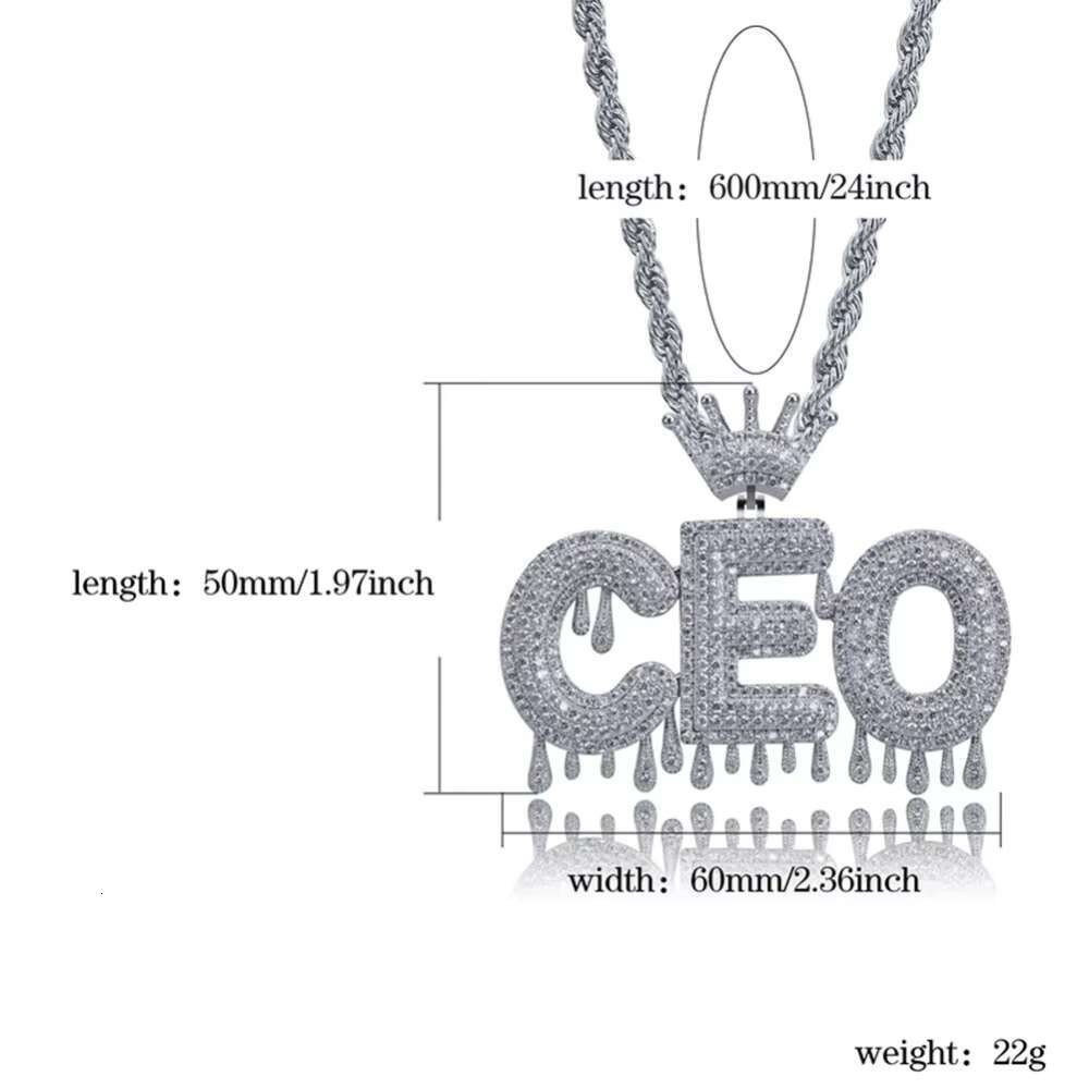 2022 Hot Custom Name Letters Chain Pendants Necklaces Iced Out Charms CZ Hip Hop Mens Jewelry With Gold Sier Tennis Chains New