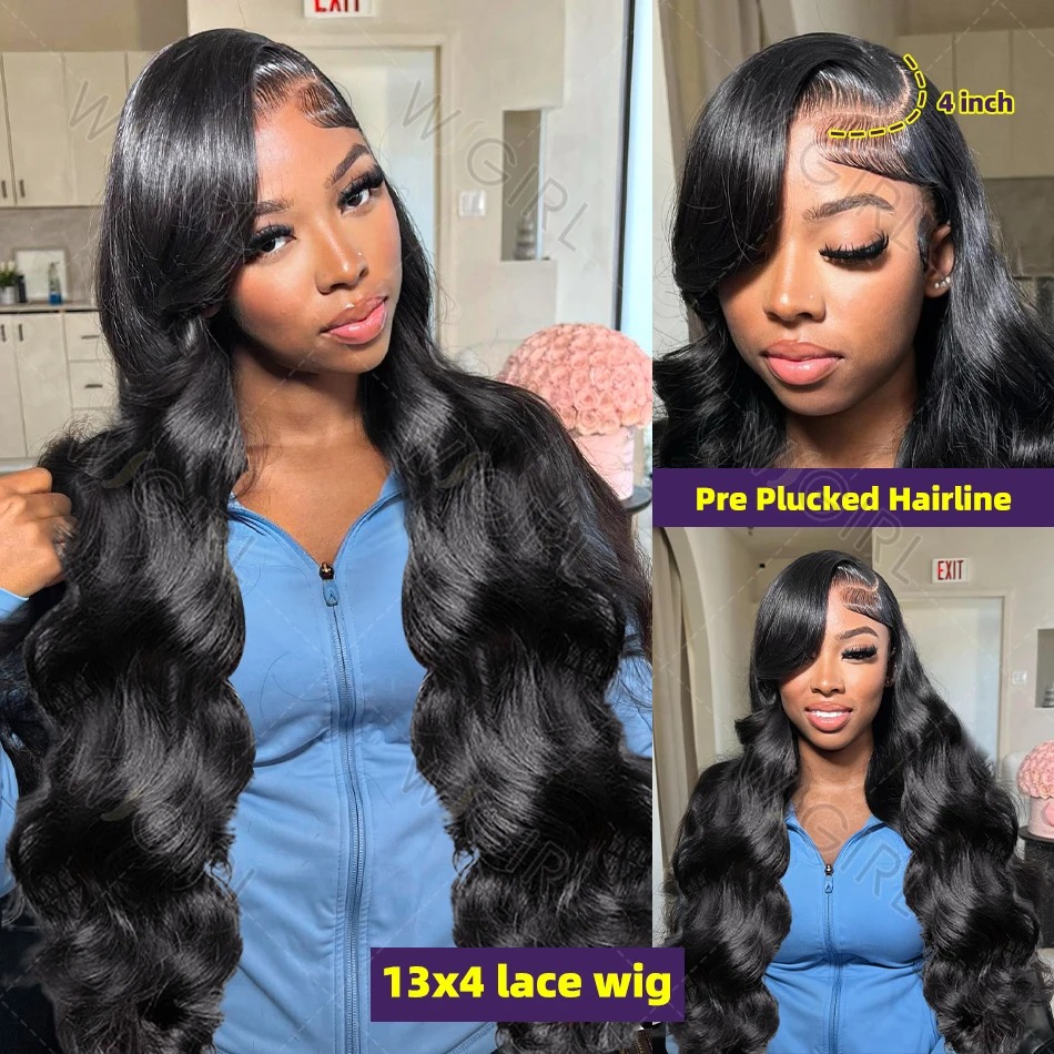 250 Density 30 40 Inch 13x6 13x4 HD Body Wave Lace Frontal Human Hair Wig Raw Glueless Closure Water Wave synthetic lace front wigs