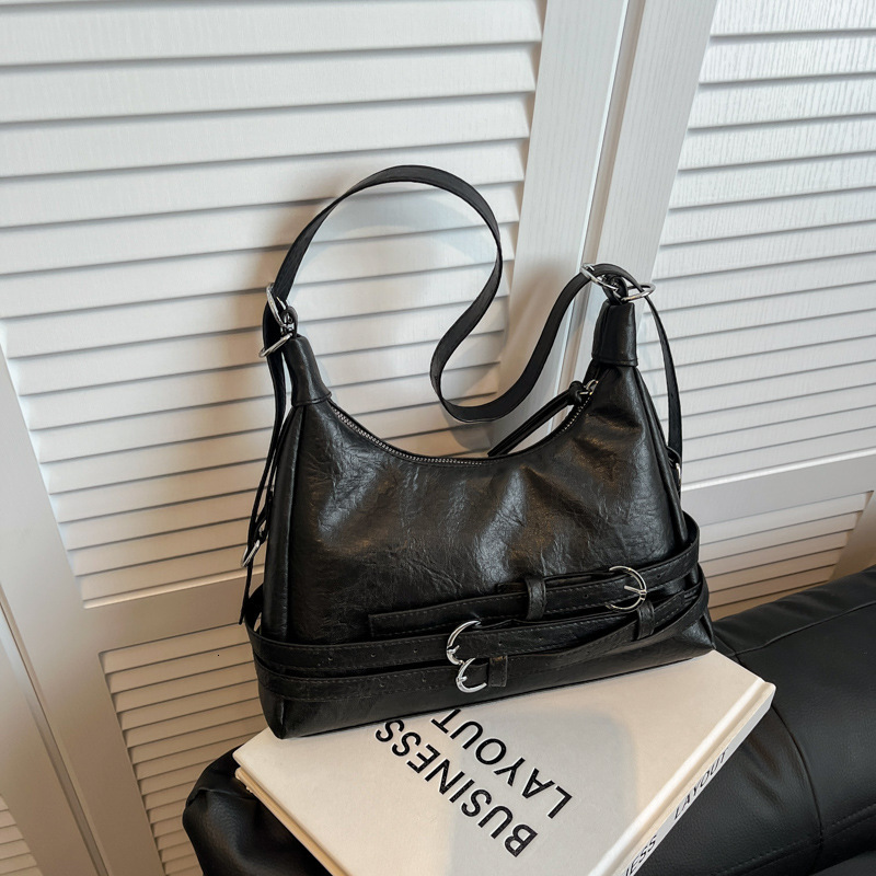 Free Delivery Designer Bag Winter Sweet Cool Hot Girl Motorcycle Underarm For Women 2025 Trendy Fashion Crescent Versatile Single Shoulder Crossbody B