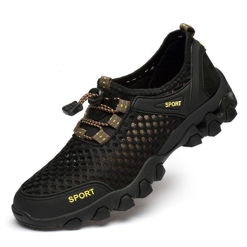 Men's 2025 summer new men's sports and leisure hole trendy Korean version mesh breathable water hiking shoes