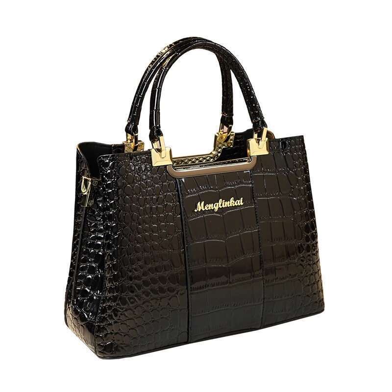 Mother Bag 2024 New Fashion Alligator Design Atmospheric Middle-Aged Ladies Bag Light Brand Handbag