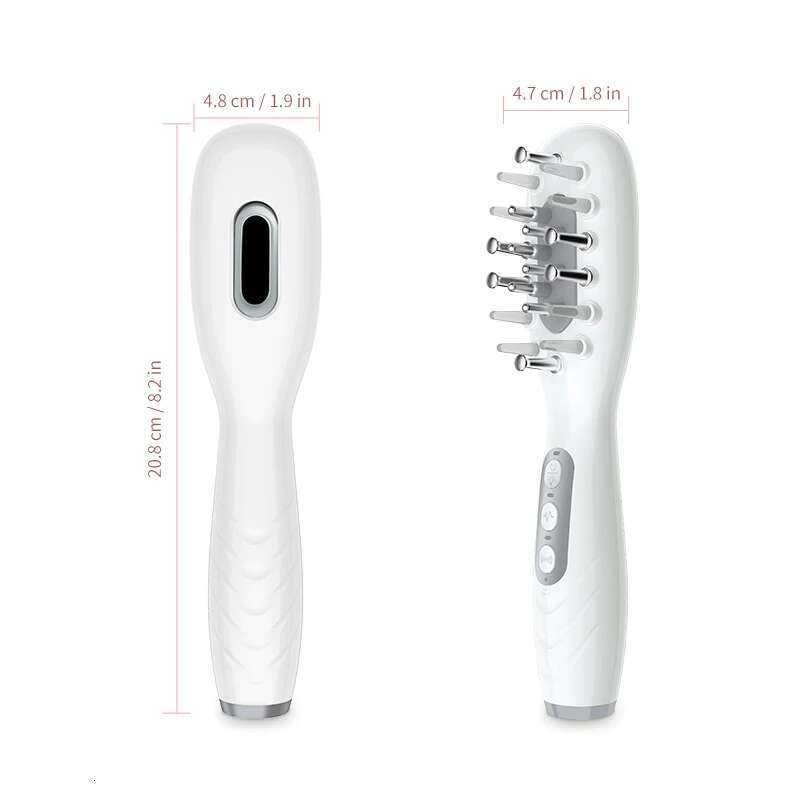 Medication dispenser EMS micro current red blue light electric hair scalp massage liquid guide comb