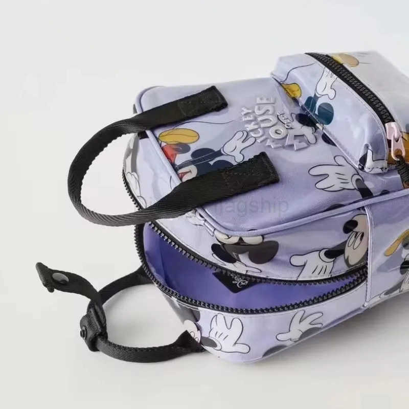 Disney New Childrens School Bag Girls Fashion Mickey Mouse Backpack Mini Backpack Cute School Bag Boys and GirlsXJ250515