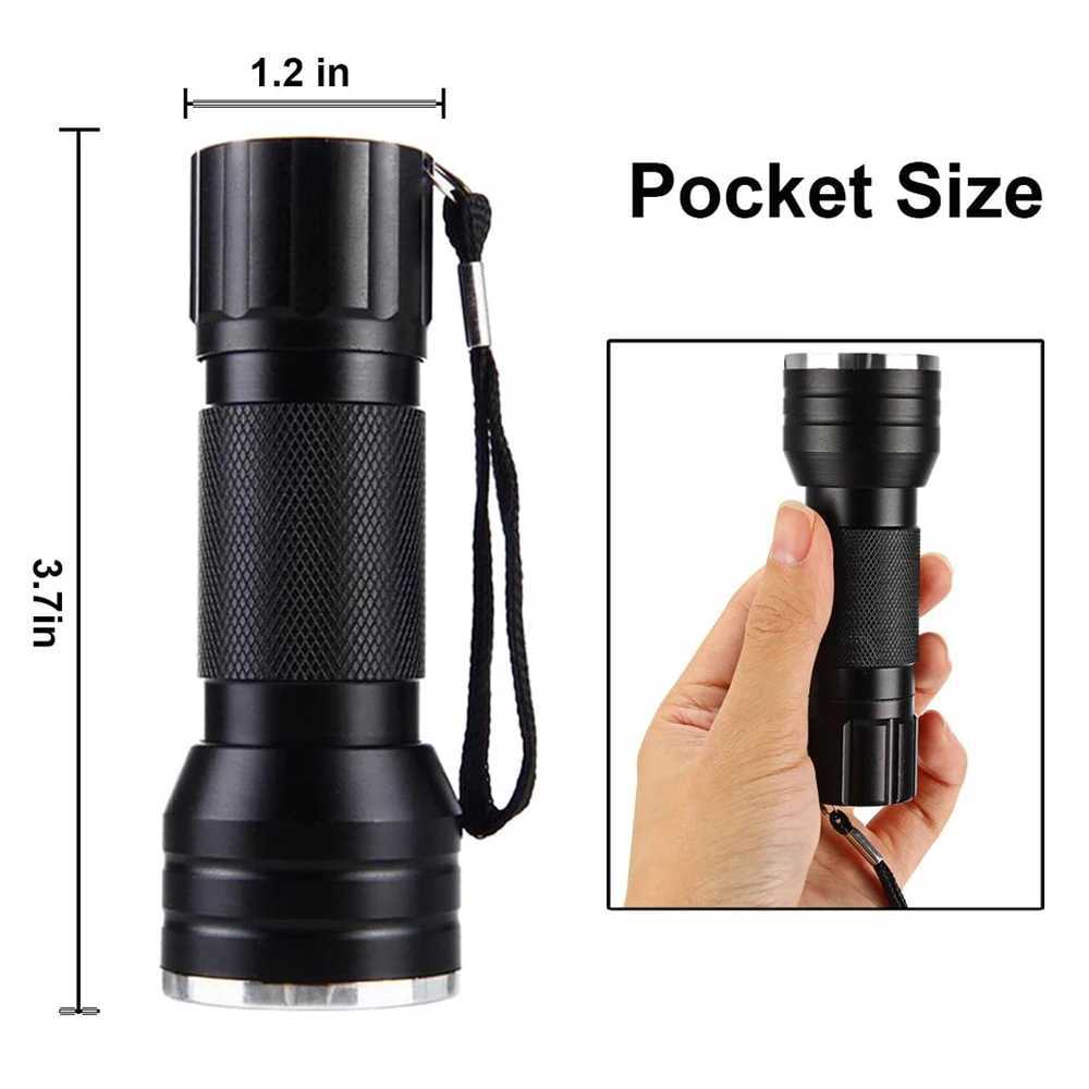Black Light UV Light 21LED UV Light 395-400nm LED UV Flashlight torch light lamp safety UV detection For Pet Urine Stains Z250514