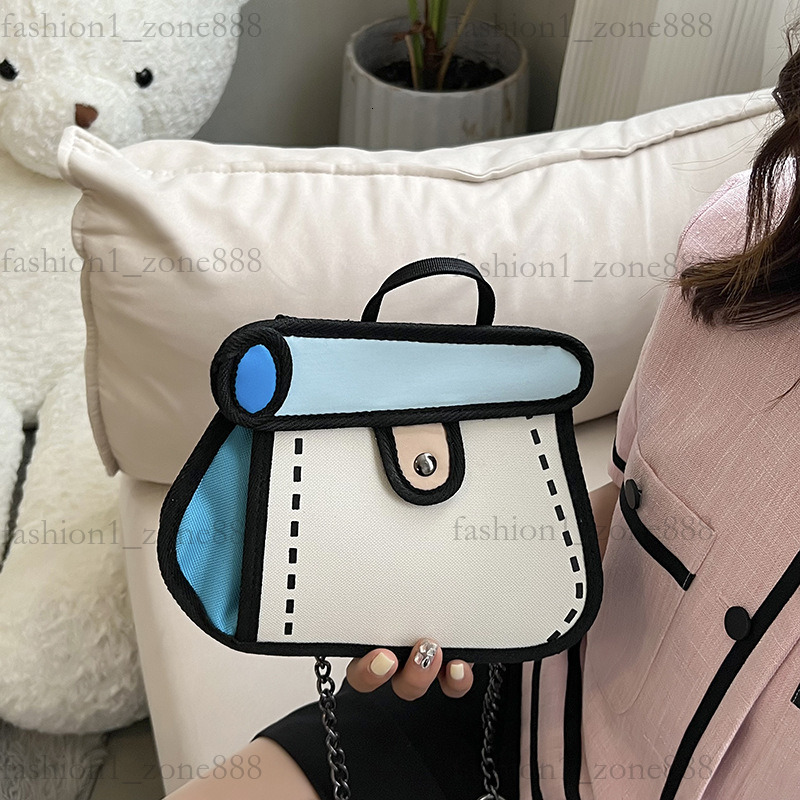 Super Cute Designer Bag Fashion 2D Cartoon Tote Bag High Quality Canvas Handbag Luxury Mini Shoulder Bags Outdoor Beach Party Holiday Gift Summer Godd