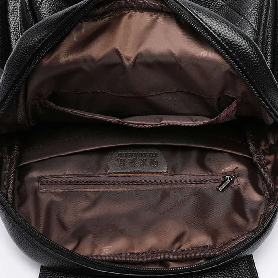 Kangaroo Brand Fashion Backpacks For Teenage Girls Women High Quality Leather School Bag Large Capacity Travel Backpack