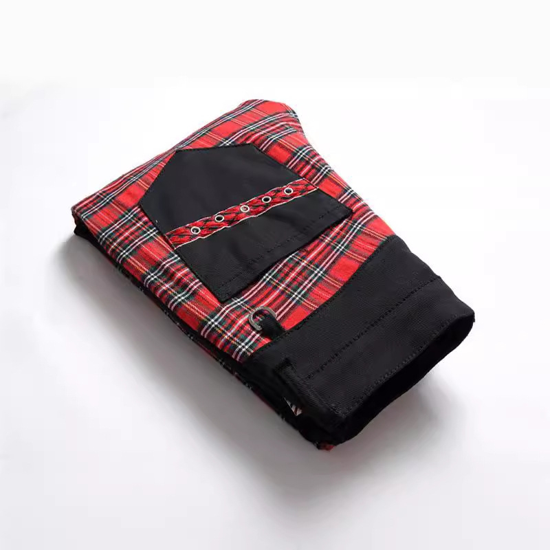 Men's Jeans Korean Embroidered Medium Waist Slim Fit Elastic Denim Pants Fashionable Achieve Slimming Effect 2025