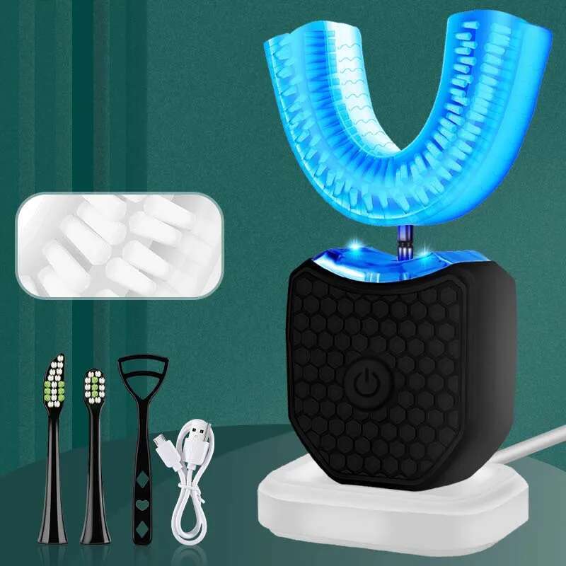 Dental Care U Shaped Ultrasonic Automatic Rechargeable Whitening Led Sonic Electric Toothbrush