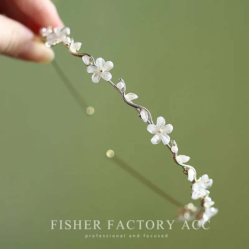 Exquisite Elegant Pearl Rhinestone Flower Hairbands Headband Women Girls Hair Head Hoop Band Accessories Headdress Headwear 250509
