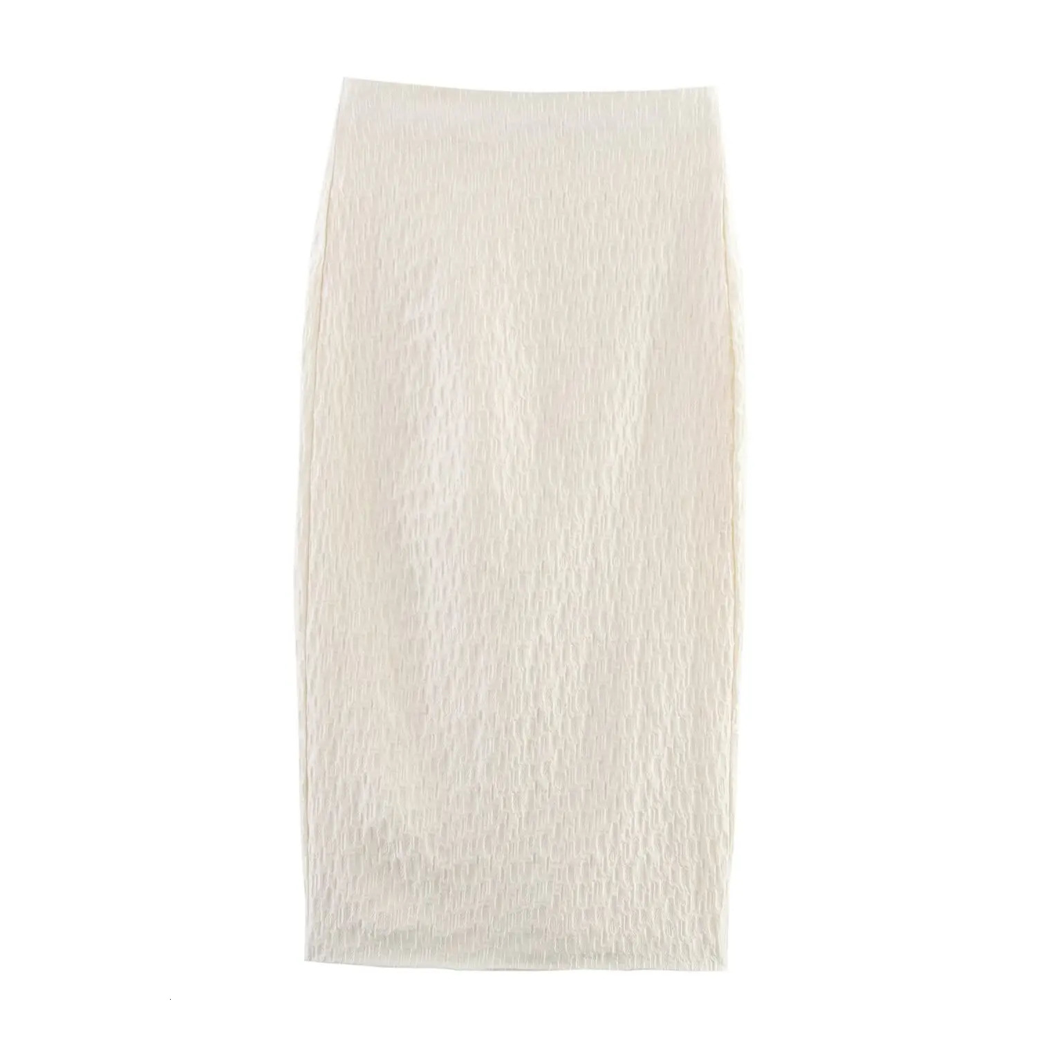 UNIZERA womens embossed short skirt style hem top Midi solid color half temperament summer 250515