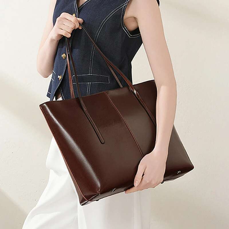 High Quality Designer Bags 2025 Cowhide Genuine Leather Large Tote For Women 2025 Designer A4 Work Shoulder Bags Shopping Ladies Handbags Luxury Bag