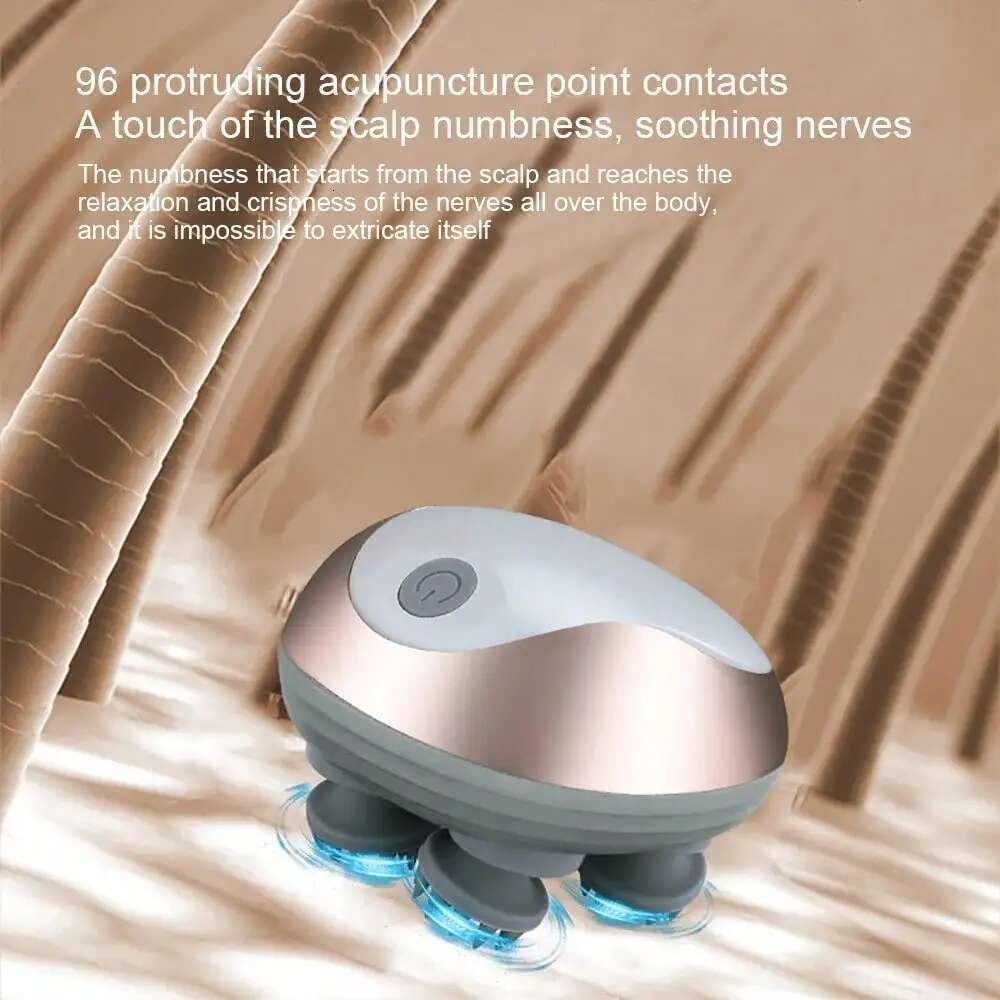 Scalp Mini Octopus Claw Hand Charging Multi-Function Kneading Vibration Head Massager
