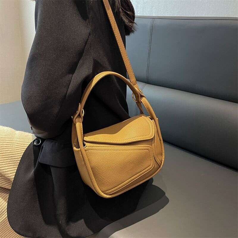 niche design geometric women's high-end feeling armpit fashionable dumpling bag versatile single shoulder crossbody bag