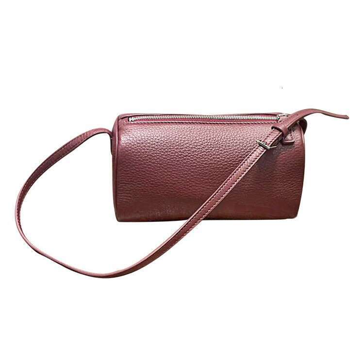 Tote Bag New Pencil Case With Top Layer High End Cylindrical Bag Women S Leather Handbag Crossbody KQ