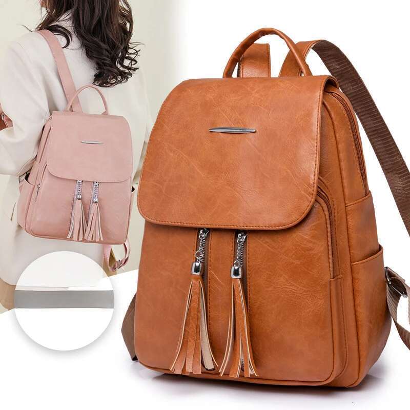 Ladies' Backpack, Travel Bag, Durable Casual Backpack With Practical Pockets And Zipper Closure