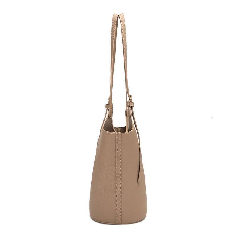Retro Simple Shoulder Bags Large Capacity Pu Leather Bucket Women's Commuting Underarm Bag Fashion Ladies Handbags