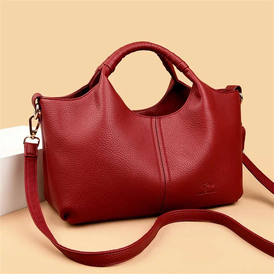 High Quality Soft Leather Women's Handbag Tote Fashion Women Shoulder Bag Trendy Female Commute Crossbody Bags Wallet