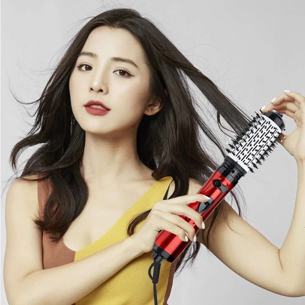 3 in 1 Negative Ion Straight Rotatable Curler Electric Blow Dryer Curling Brush Hair Styling Tool