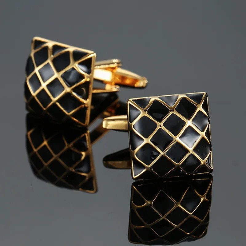High Quality Cufflinks Cuff Links Mens French Square Button Shirts Accessories Business Jewelry 250515