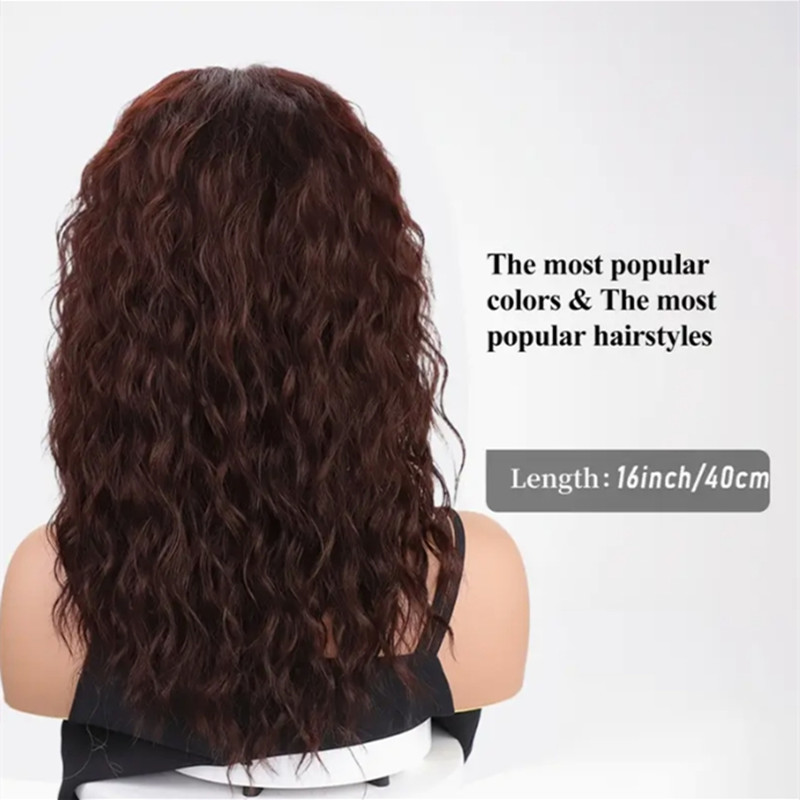 Chic Burgundy-Wave Stylish Fake Hair Accessory Featuring Natural Looking Looped Tresses, Suitable For Casual Outings And Social Events