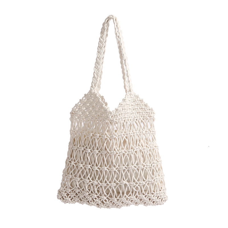 2025 Summer New Hollow Fashion Large Capacity Handheld Bucket for Women's Beach Vacation and Leisure Shoulder Bag