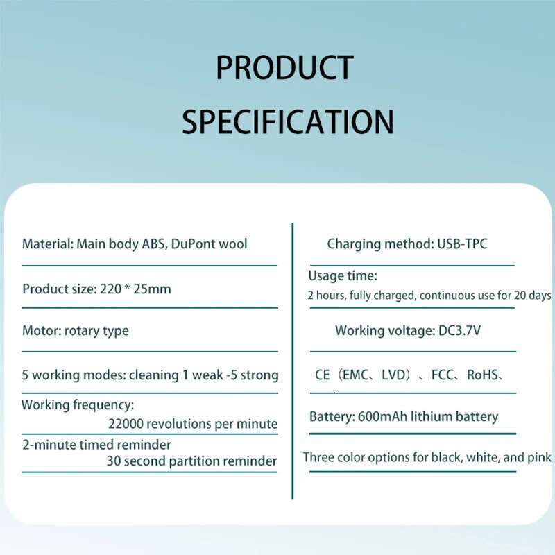 NEW 2025 Rotating Electric Toothbrush for Adults 5 Modes, USB Charger 8 Brush Heads Rechargeable