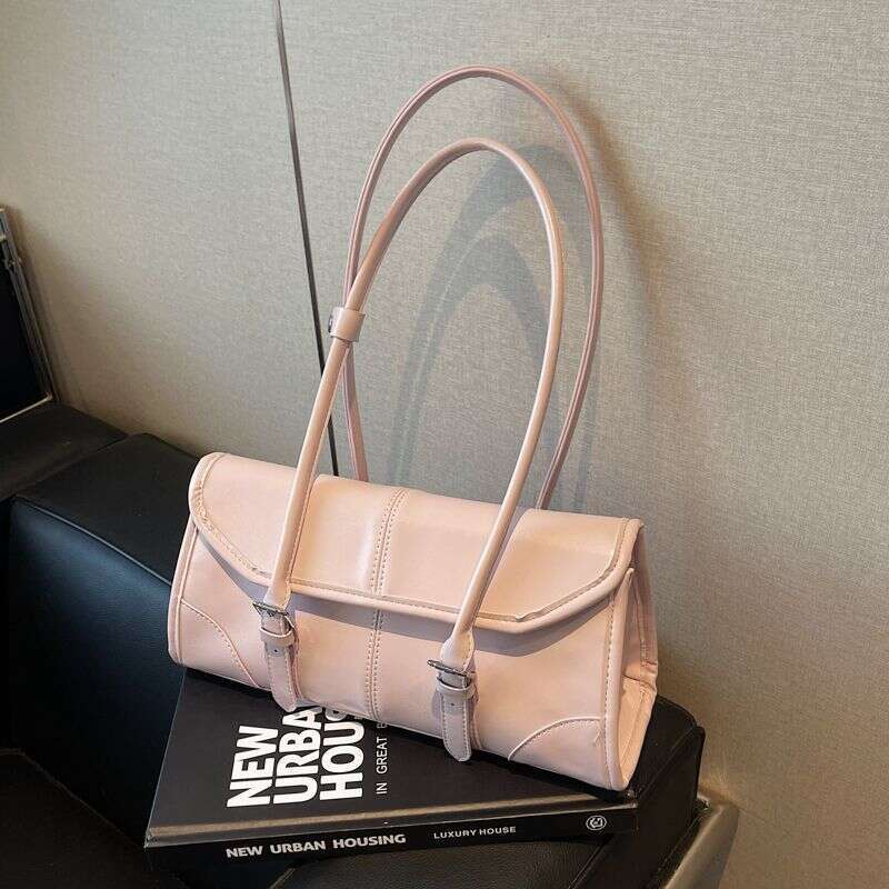 High end niche design bag for women 2025 new versatile single shoulder underarm baguette bag stylish light luxury handbag