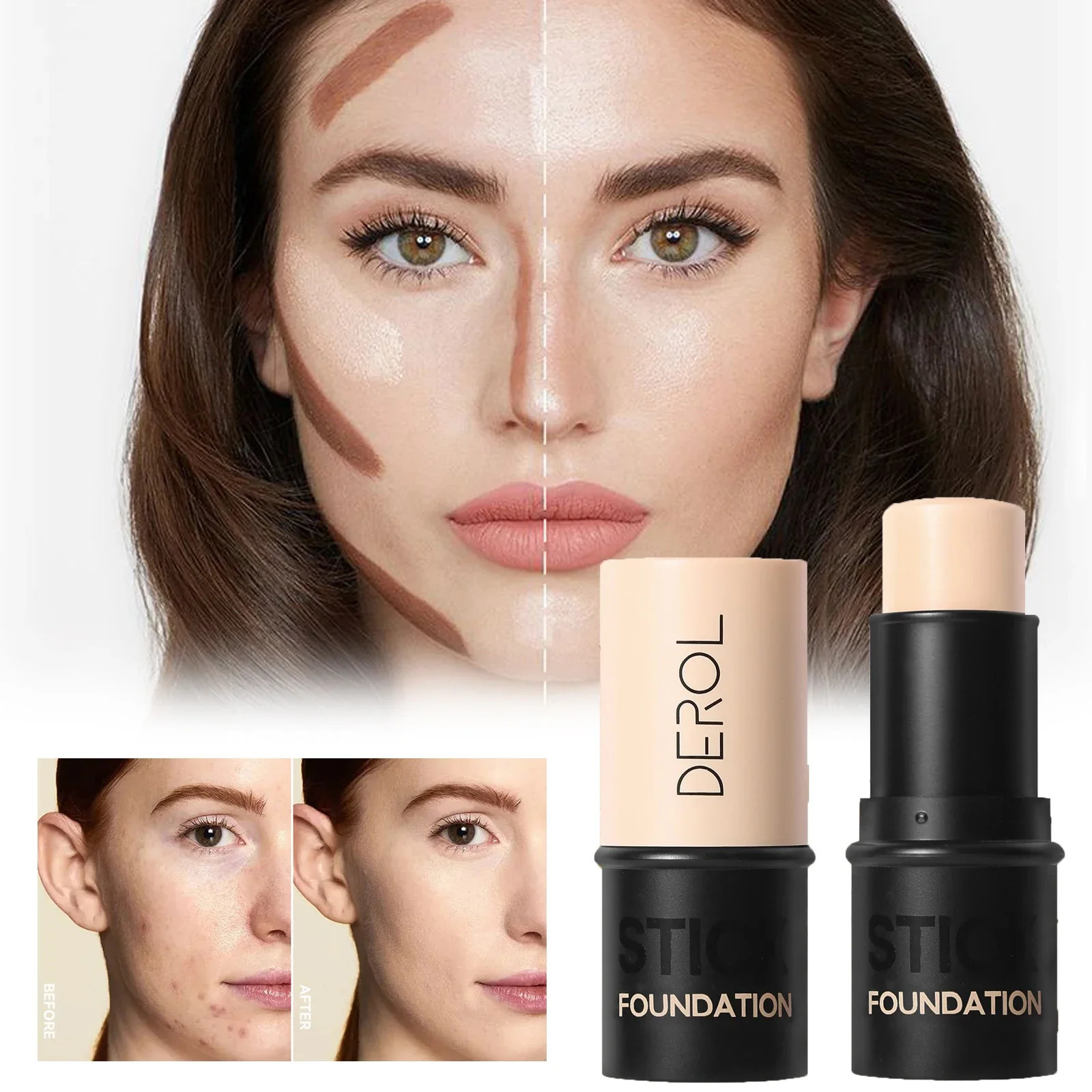 Isolation BB Cream Concealer Foundation Make-up Stick Oil Control Natural Moisturizing Long-term Liquid Foundation Cosmetics 250512