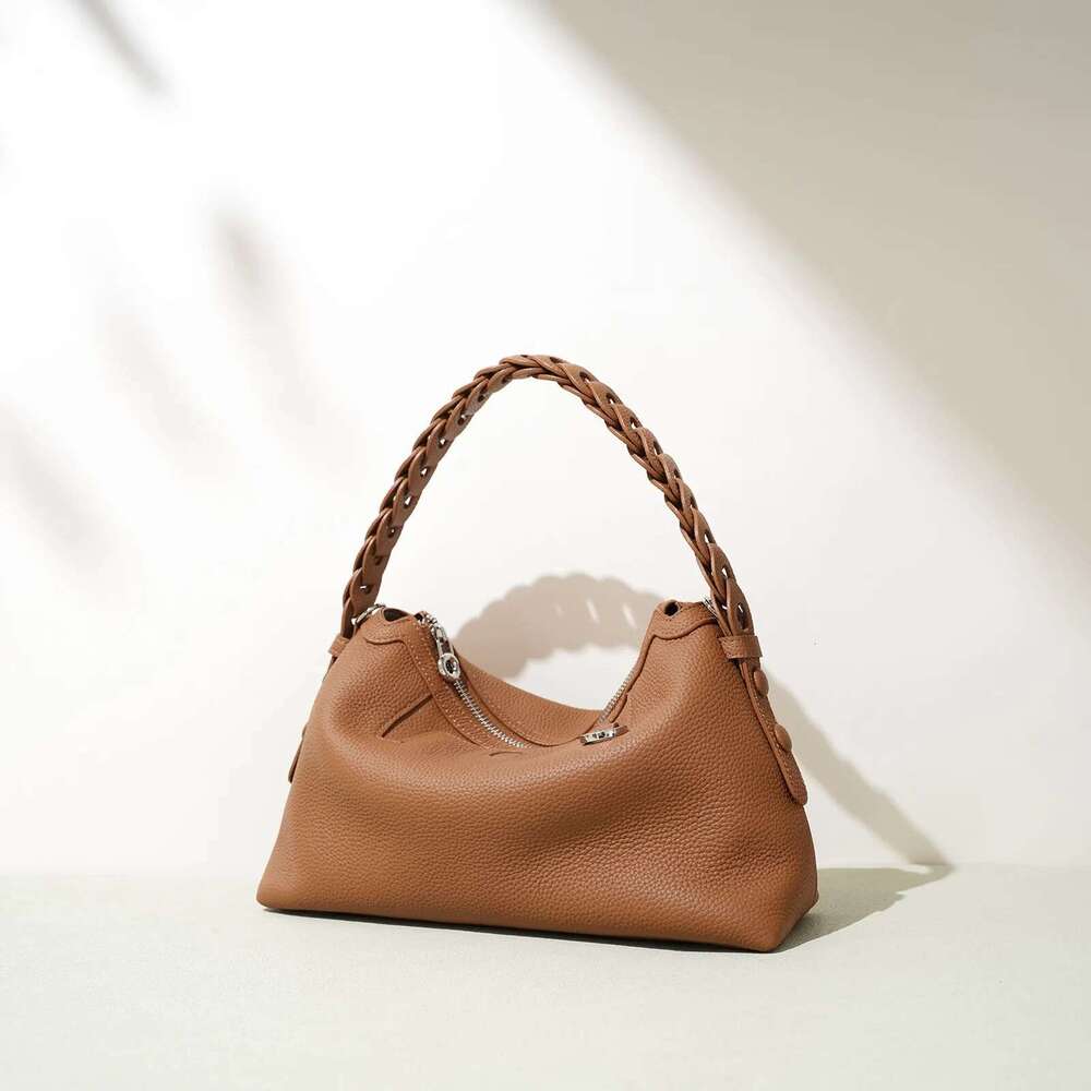 Genuine Leather Handbag For Design Stylish Original Brand Women Soft Underarm Shoulder Ladies Crossbody Bag