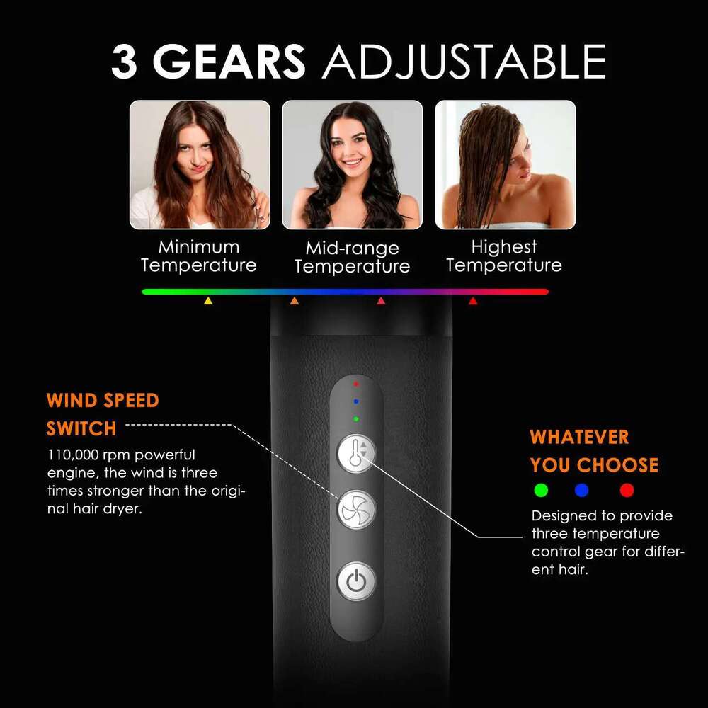 7 in 1 Professional Straightener 1400W Curler Electric Comb Dryer Brush Hot Volume Curlers Hair Style Set