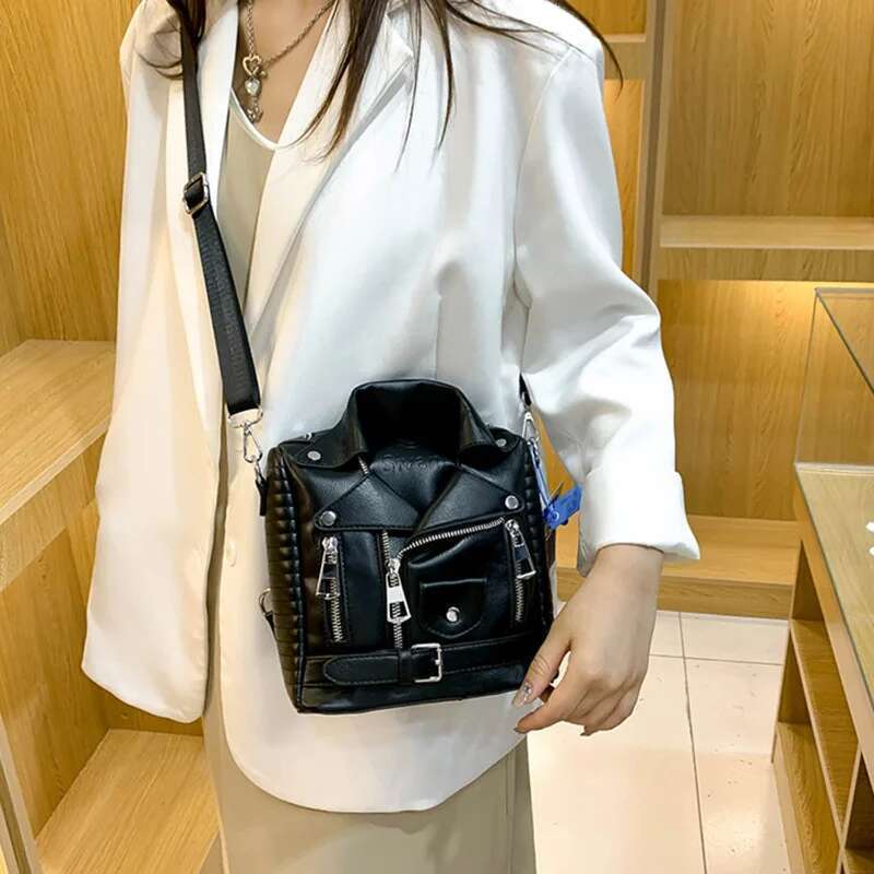 Hip Hop Jacket Design Shoulder Clothes Shape Women Handbag Fashion Brand Lady Crossbody Bag Designer Travel Backpack