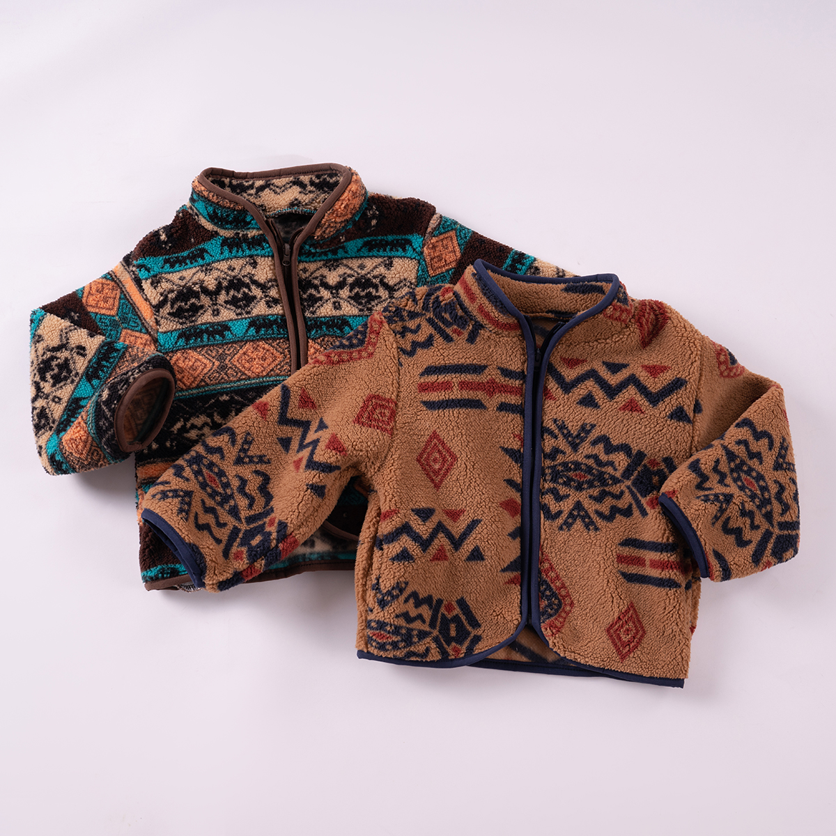 Baby Fall/Winter Zipper Jacket is designed in vintage ethnic style, loose fit, thickened and warm, perfect for daily cozy wear in fall and winter seas