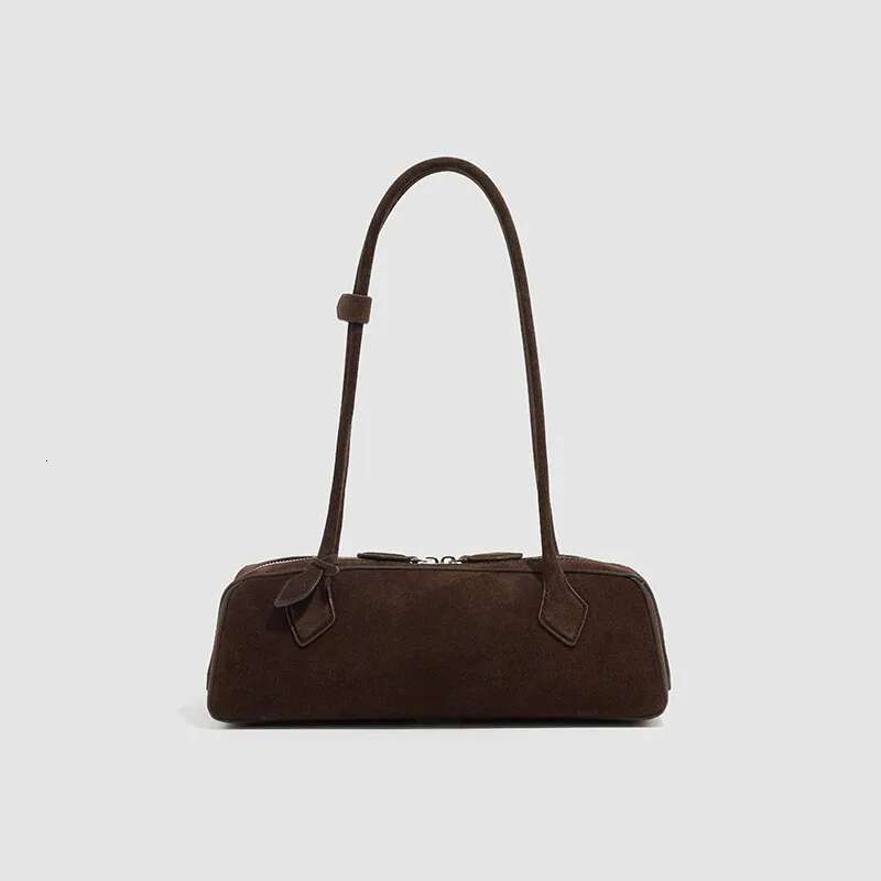 2025 Women's Sausage New Retro Frosted Cowhide Suede Niche Commuting Armpit French Stick Bag
