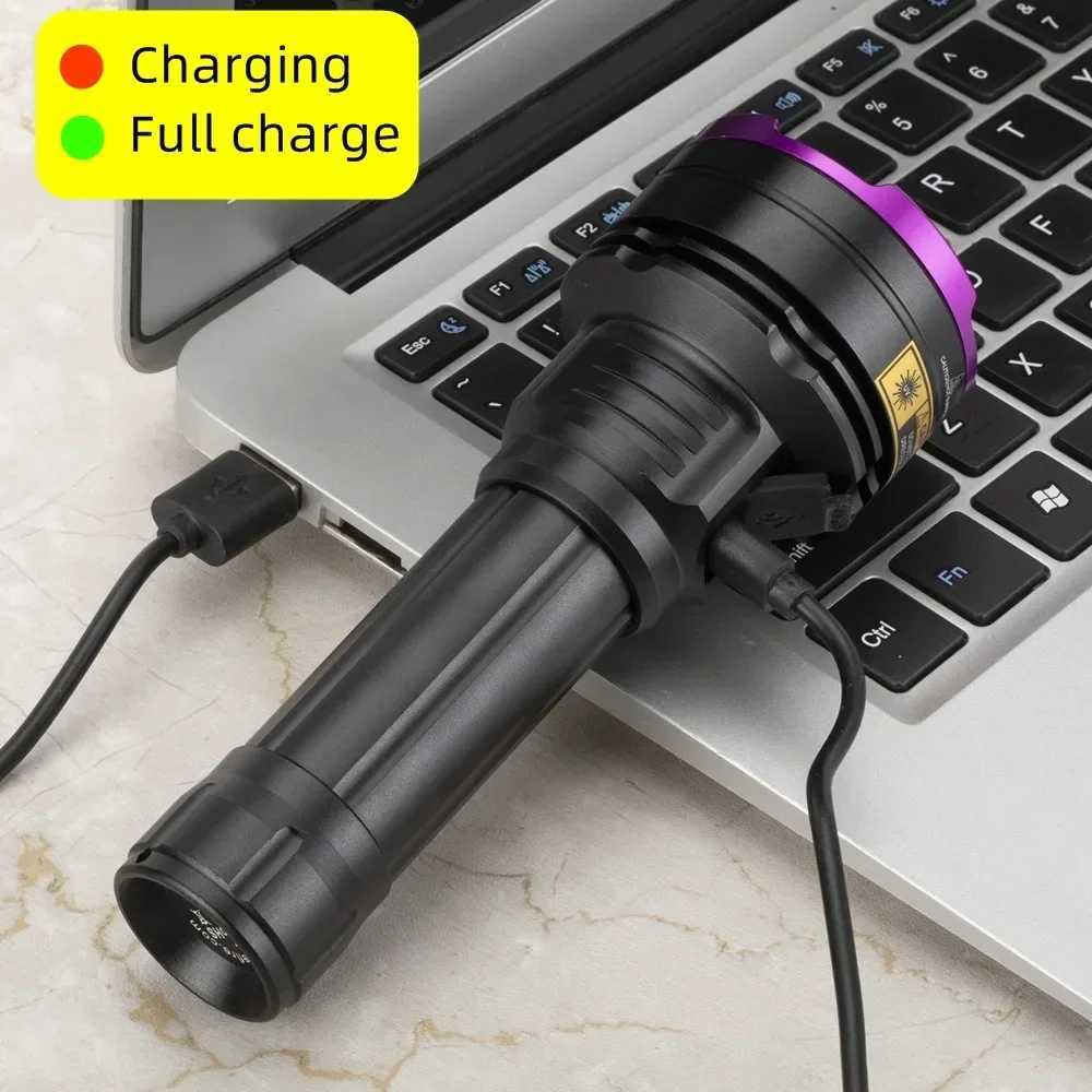 Alonefire SV83 Power UV Flashlight 365nm 30W Ultraviolet Rechargeable Torch Light by 21700 Battery for Scorpion Money Pets Stain Z250514