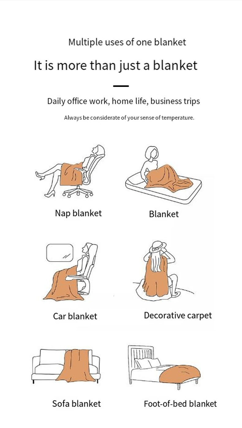 Summer new French warm knit blanket air conditioning nap blanket sofa leisure blanket, a blanket multi-purpose