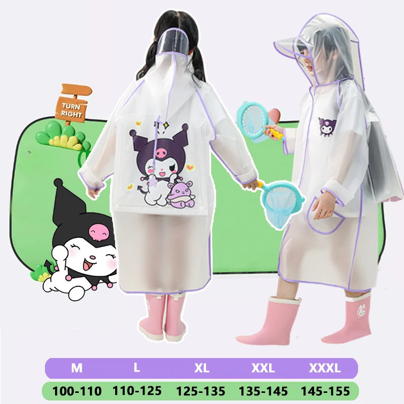 Children Raincoat EVA Cartoon Rain Coat with Schoolbag Primary School Boys and Girls Kindergarten Full Body Rainproof Clothing 250515
