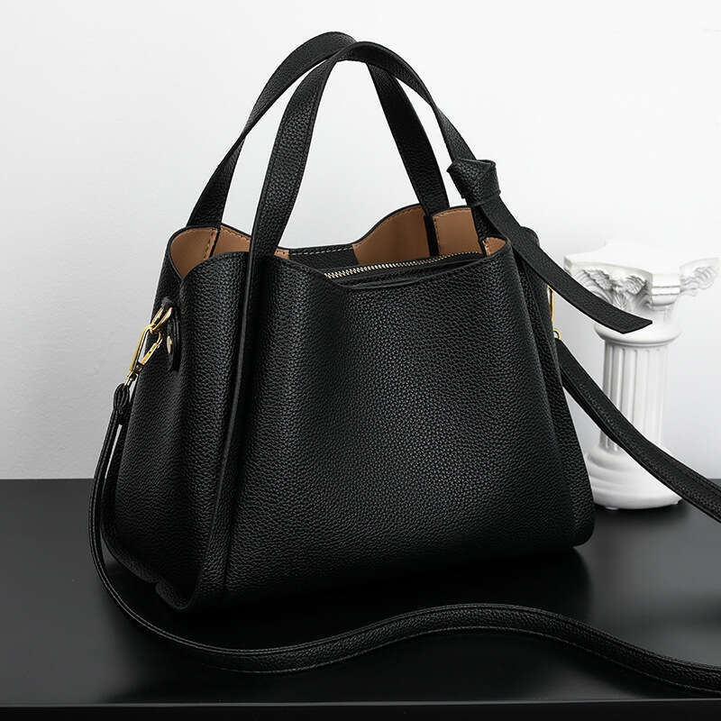Soft leather handbag, women's vegetable basket, high-end sense, crossbody, atmospheric water bucket, shoulder bag, 2025 temperament versatile, ne