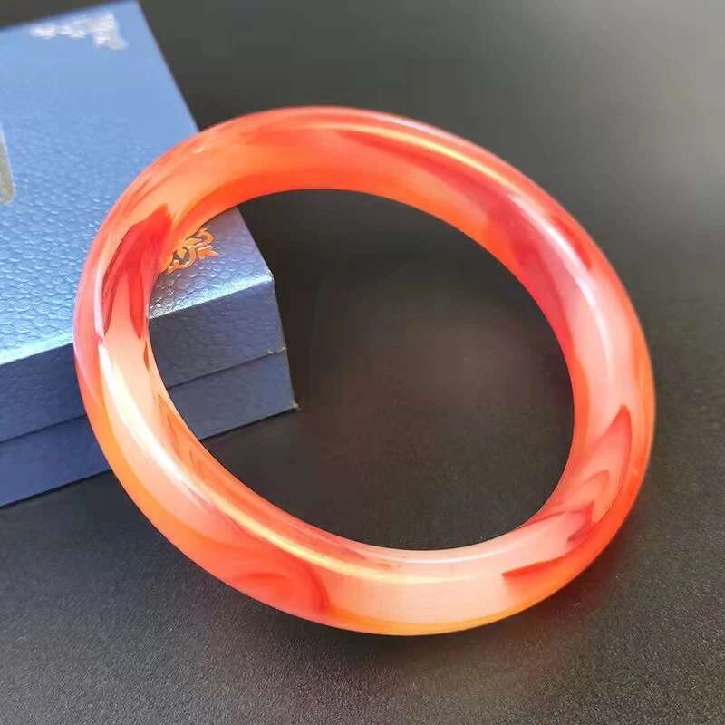 Red Flower Agate Charm Fashion High Jewelry Elegant Designer Ladies Couple Bracelet Holiday Gift