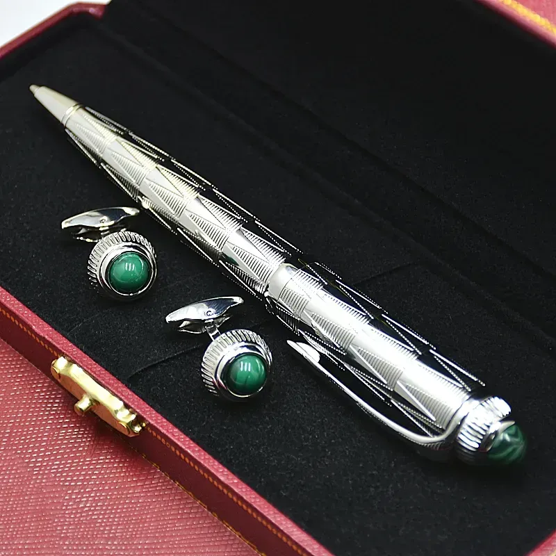 wholesale Promotion Christmas Gift Branding Metal Ballpoint Pen Office Writing Ball Pens Can Select With Man Shirt Cufflinks And Original Box Packagin
