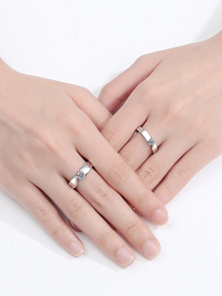 MoisaLuxe Official Store Plata Sterling 925 Silver Womens Couple Ring with Love in Heart 520 Valentines Day Gift 250515