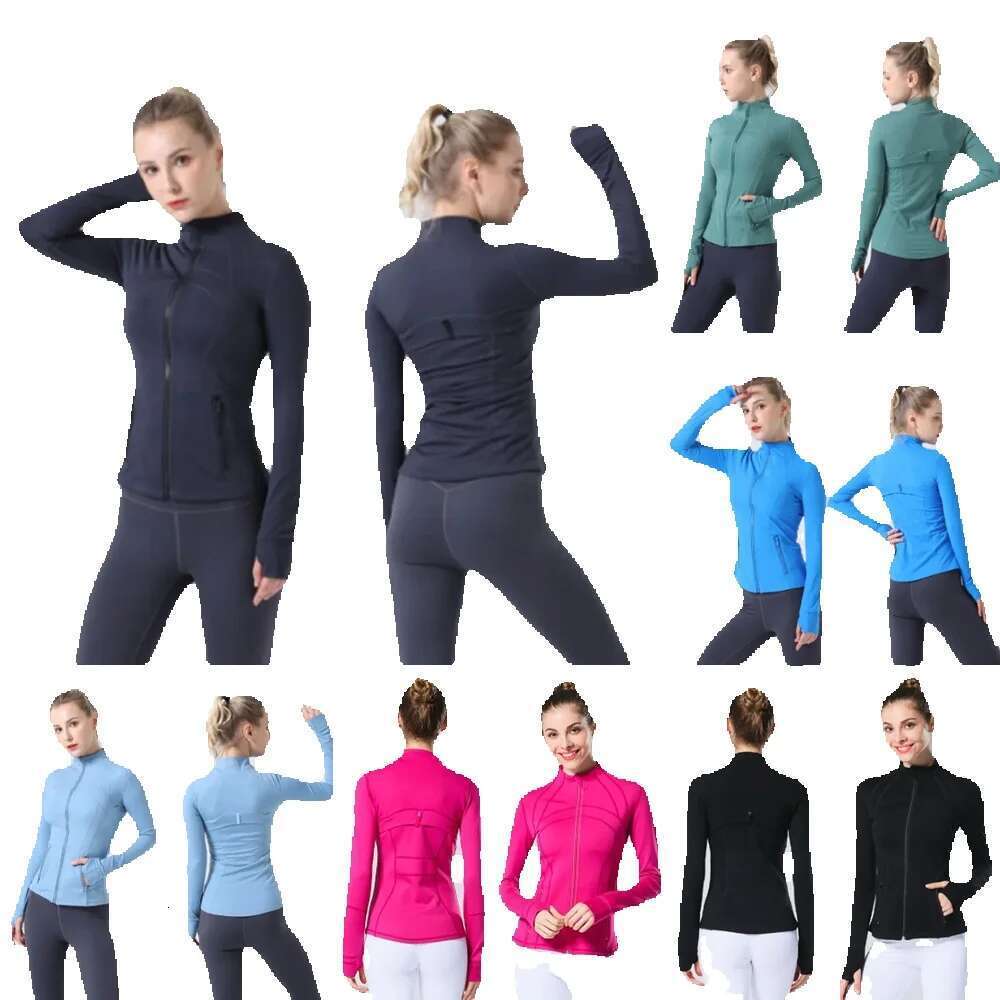 New Women Yoga Long Sleeve Jacket Solid Color Sports Shaping Waist Tight Loose Jogging Sportswear Gym Activewear Workout Clothes