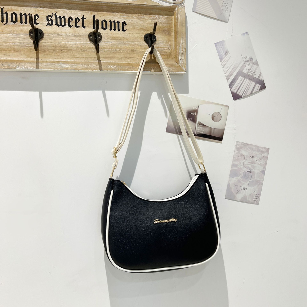 Contrast underarm bag 2025 Ladies Handbag High end Crossbody Women's Korean version Shoulder Bag