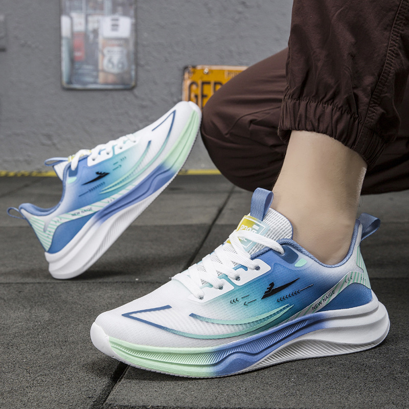 Men's 2025 spring new thick soled ice silk men's breathable comfortable sports fashionable and trendy casual shoes