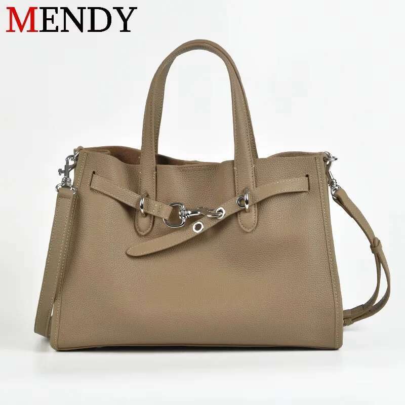 Quality Female Handbag Genuine Leather Tote Bag Designer Women Hand Bags Ladies Shoulder Big Size Fashion New Top Handle